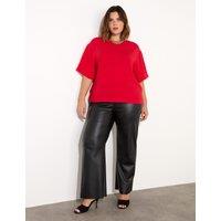 Leather Look Straight Leg Trousers