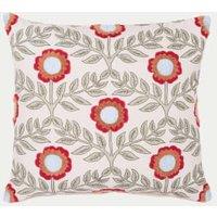 Pure Cotton Floral Trellis Cushion