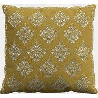 Linen Blend Catherinae Embroidered Cushion