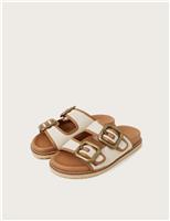 Monsoon Strappy Footbed Sandals Natural Mix