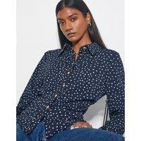 Jersey Printed Button Through Shirt