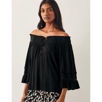 Smocked Off The Shoulder Top