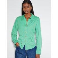 Jersey Button Through Shirt