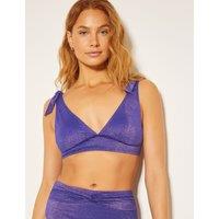Monsoon Eve V-Neck Bikini Top Navy Mix