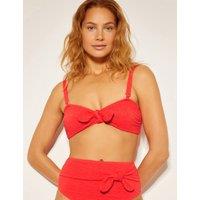 Monsoon Textured Bow Bikini Top Pink