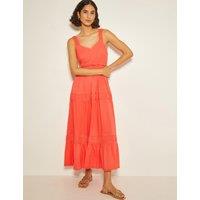 Pure Cotton V-Neck Maxi Tailored Dress
