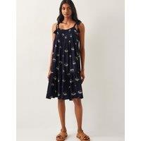 Printed Square Neck Strappy Beach Dress