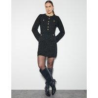 Sparkly Knitted Knee Length Shift Dress