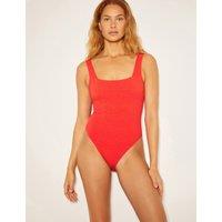 Textured Square Neck Swimsuit