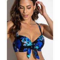 Pour Moi Portofino Wired Padded Plunge Bikini Top (B-G) Black Mix