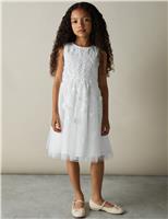 Tulle Floral Bridesmaid Dress (4-14 Yrs)