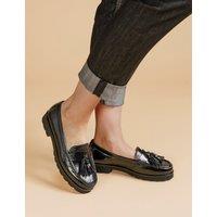Patent Leather Tassel Loafers