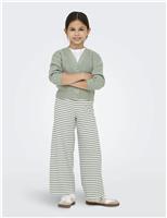 Kids Only Relaxed Striped Trousers (8-14 Yrs) Green Mix