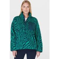 Karma Half Zip Animal Print Fleece Jacket