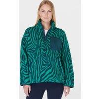 Karma Half Zip Animal Print Fleece Jacket