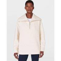 Radiant Ribbed Collared Half Zip Sweatshirt