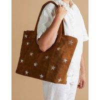 Leather Star Embellished Shoulder Bag