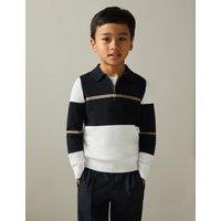 Cotton Blend Colour Block Polo Shirt (3-14 Yrs)