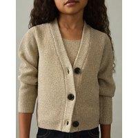 Sparkly Knitted V-Neck Cardigan (4-14 Yrs)
