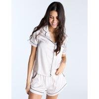 Boux Avenue Satin Shortie Set Grey