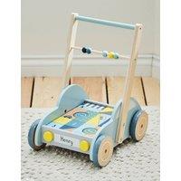 Personalised Blue Car Push-Along Activity Walker