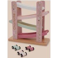 Personalised Pink Car Ramp Wooden Toy