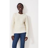 Cotton Rich Textured Crew Neck Jumper