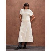 Denim Midaxi A-Line Skirt
