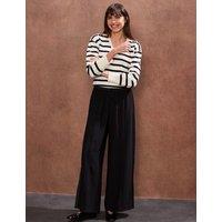 Satin Side Stripe Wide Leg Trousers