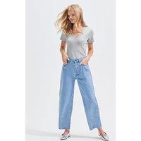 Mid Rise Barrel Jeans