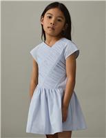 Pure Cotton Shirred Dress (4-14 Yrs)