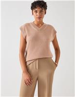 Merino Wool Rich V-Neck Knitted Vest