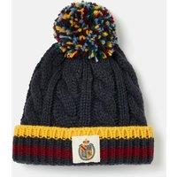 Kids Cable Knit Striped Bobble Hat (3-12 Yrs)