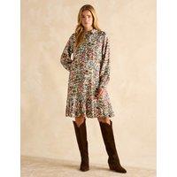 Printed Knee Length Shirt Dress