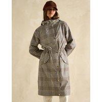 Waterproof Checked Hooded Raincoat