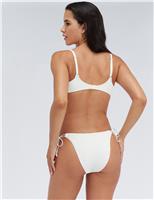 Ibiza Textured Wired Tie Detail Bikini Top