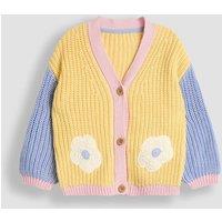 Pure Cotton Knitted Daisy Cardigan (6 Mths-5 Yrs)