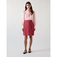 Crepe Tie Neck Puff Sleeve Blouse
