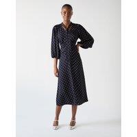 Polka Dot Midi Skater Dress