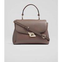 Leather Top Handle Cross Body Bag