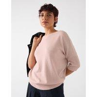 Merino Wool Blend Textured Jumper