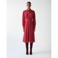 Polka Dot Midi Shirt Dress