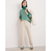 Pure Cotton Striped Crew Neck Jumper