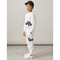 Cotton Rich Embroidered Logo Joggers (3-14 Yrs)