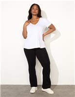 Cotton Rich Flared Leggings