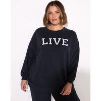 Pure Cotton Oversized Slogan Sweatshirt