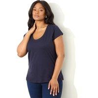 Pure Cotton Scoop Neck T-Shirt