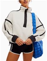 FP Movement Mountain High Fleece Half Zip Jumper White Mix