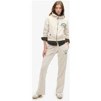 Superdry & Co Pure Cotton Slim Fit Flare Joggers Cream