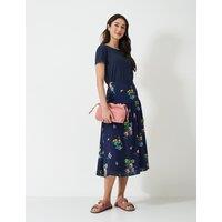 Floral Pleated Midi A-Line Skirt